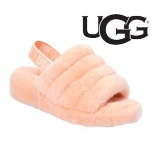 BNIB Ugg Fluffy Peachy Pink Shearling Slides